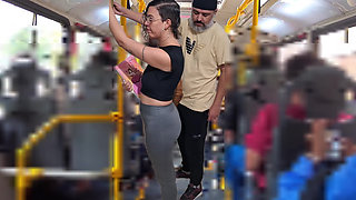 Slutty Student Gets Cumshot on the Bus