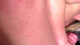 Blonde teen had an monster dildo in her little ass