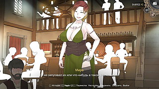 The redhead cutie is filled with cum by the tavern patrons with their big dicks, and they leave insc