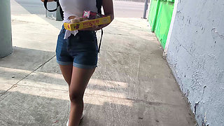 How old is she? Street Vendor Ends Up in a Hotel with a Stranger. Real and Homemade