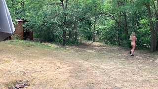 Public fuck in woods with perfect Blonde MILF