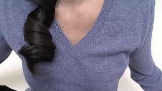 Sweater Fetish Extreme with Stepmother! Today You'll Cum Twice on My Sweater! Lady Victoria Valente