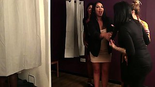 Beauty CFNM babes cocksucking BBC dude