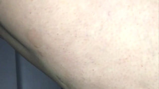 Curvy Brunette Going to the Toilet Four Times