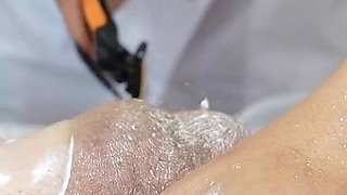 POV Medfet Shaving with Extra Long Nurses Nails