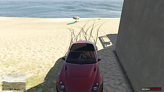Trevor Sneaky Cheating with thick and curvy of dominant woman with perfect natural tits Tracey in his GT in the Beach part 2