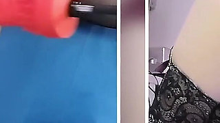 Big Dildo Anal Masturbation on the Fucking Machine