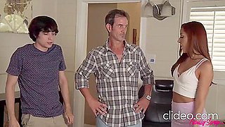 Boy Fucks Stepmom While Dad Fucks His Stepdaughter . They Have An Orgy And Family Cum Swap