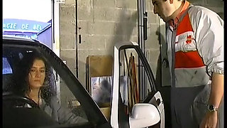 Double Penetration and Sperm Shower in the Garage!