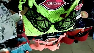 Really Wet Panties in the Clothing Store