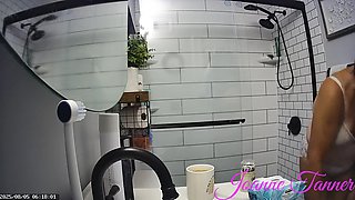 Found All My Dad's Hidden Cam Recordings of My Mom Mrs. Joanne Tanner the Real Public Schoolteacher in the Shower 2