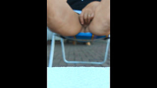 My Stepmom Without Panties Loves to Show off to People on the Street!