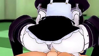 Sex with a Maid Bot in the Hallway - 3D Hentai