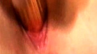 Innocent Busty blonde fingering and toying pussy