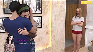 Erotic adventures with busty blondes in a steamy visual novel