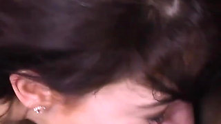 White Slut Sucks Black Cock for the First Time