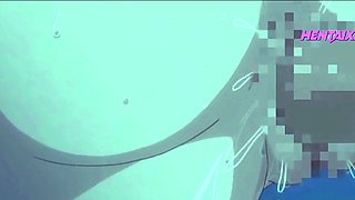 Hentai Cock Riding Threesome Fuck and a Lot of Cum