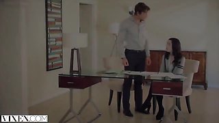 Hellcat Hot Babe Assistant Blackmails Boss For Sex Act - Julie Kay And Jean Val Jean