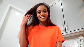 Scarlit Scandal's Romantic Kitchen Encounter with Black Heat