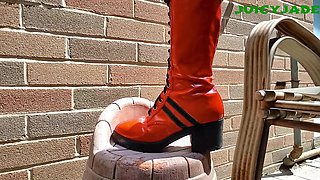Vintage Red Knee High Boots - Boot Show Vol 2