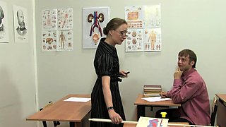 RUSSIAN MATURE TEACHER IN STOCKINGS