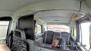 Lesbian Female Cab Driver Licks Ebony Babe
