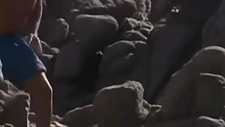 A Wild Girl Gets Fucked on the Beach Until He Cums on Her Face