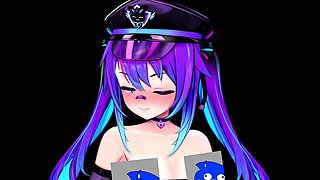 Hentai redhead gives blowjob and having sex