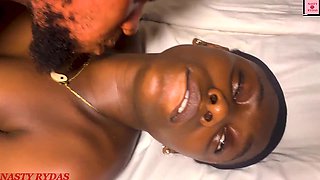 Skinny Ebony Beauty Mesmerizes in Intense Seductive Play