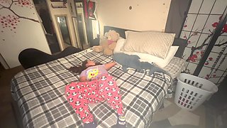 Student Step-daughter Got Filmed While Masturbating