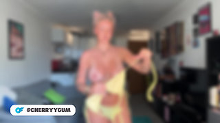 4K NUDE Petite Teen Try On bikini with HUGE BOOBS