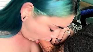 Mexicana blowjob with her big boobs