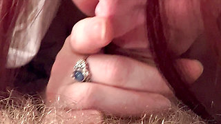 Amateur morning blow job