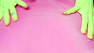 Cumshot amateur MILF suck and jerks dude in the bedroom