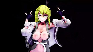 Hatsune Miku Undress Dance Roki Song Hentai Big Boobs Mmd 3D Blonde Hair Color Edit Smixix