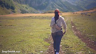 Hiking in a canyon