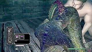 Car Toon - Lusty Argonian Maid Spreads Her Legs