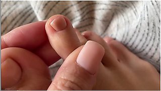 Toes With Beige Pedicure