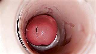 Camera Inside Deep Pussy Captures Huge Ejaculation of Sperm