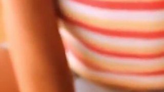 Playing a Pink Dildo with My Busty Latina Stepsister