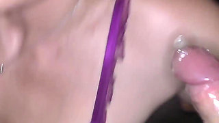 Stunning Blonde MILF Getting Sprayed with Warm Cum