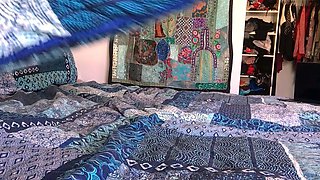 Blonde tight pussy babe solo toy fun in glamour masturbation