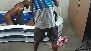 Behind the Scenes Back Yard Oil Wrestling