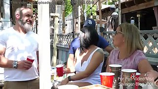 Hot Outdoor Fuck Party with FetSwing MILFs - Doggystyle & Cowgirl Action