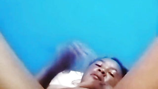Horny mammy masturbating via video call part3(finally cum)