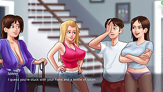 Jenny and Roxxy Cheerleaders Training (Summertime Saga Gameplay)