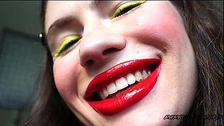 Messy Red Kiss + Spit Fetish Kissing