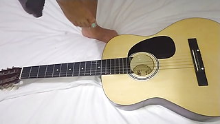 Horny Naughty Angel Nikita Plays On Guitar And With Her Big Hot Tits