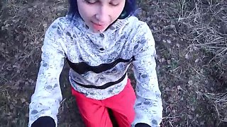 Hot Teen Laruna Mave Gets Fucked Hard in the Woods - Blowjob & Cumshot
