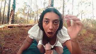 Busty Latina Teen Fucks in Forest - Amateur Outdoor Sex